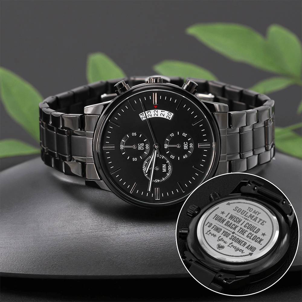To My Soulmate Turn Back the Clock (Charcoal Black) – Men&