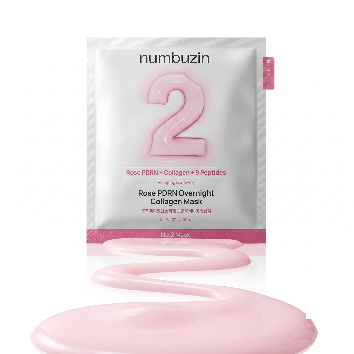 numbuzin No.2 Rose PDRN Overnight Collagen Mask 4 Sheets