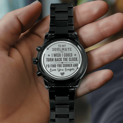 To My Soulmate Turn Back the Clock (Charcoal Black) – Men&
