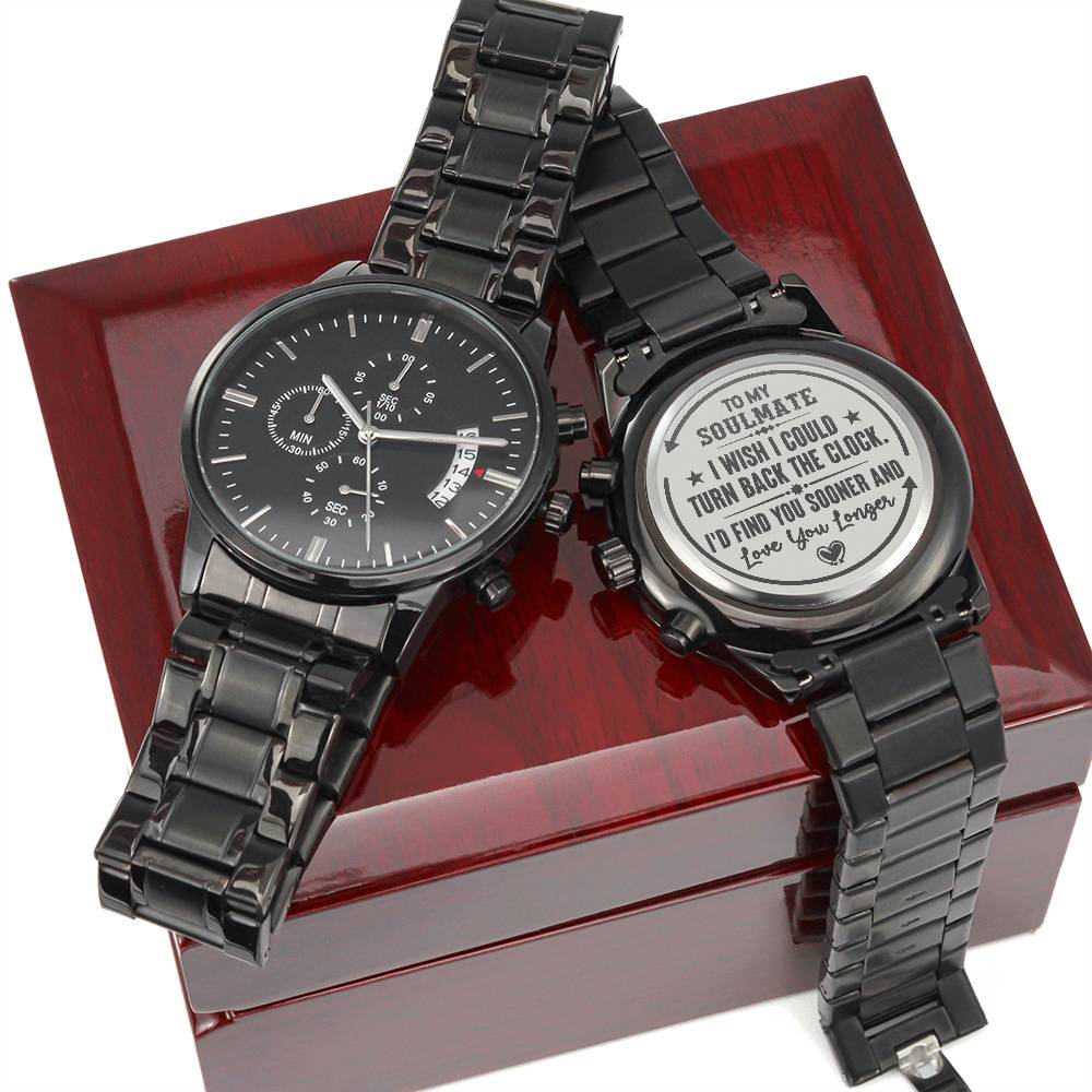 To My Soulmate Turn Back the Clock (Charcoal Black) – Men&