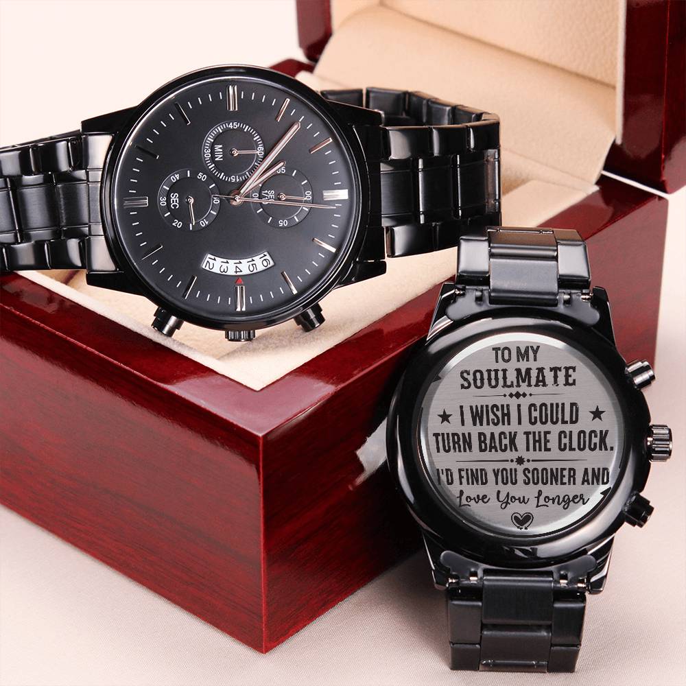 To My Soulmate Turn Back the Clock (Charcoal Black) – Men&