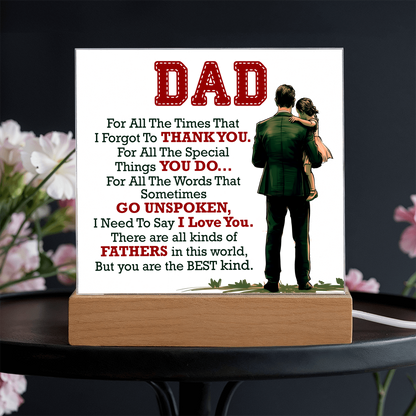 Thank You Dad - Acrylic Square