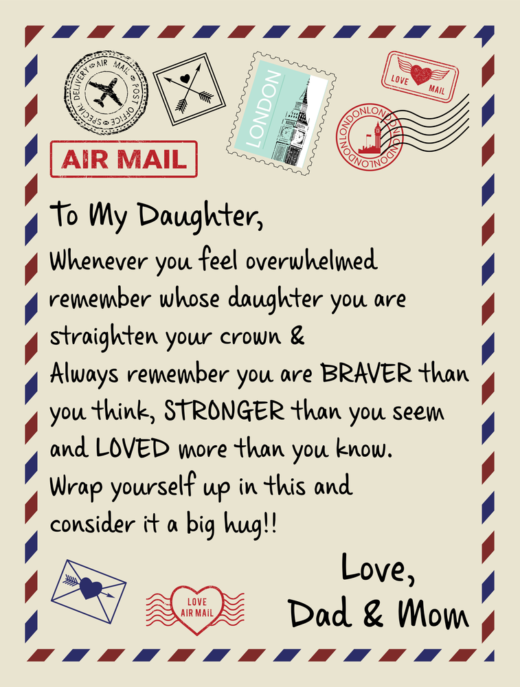 To My Daughter Loved (From Dad &amp; Mom) – Sherpa Fleece Blanket